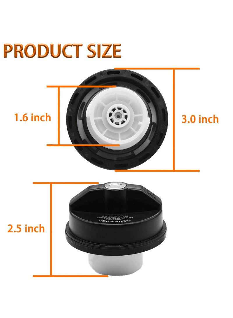 SYOSI Locking Gas Cap, Lock Fuel Cap Compatible for Dodge Jeep Ram - Challenger Grand Caravan Ram 1500, Cherokee Wrangler TJ LJ JK JKU JL JLU JT, # 05278655AB, 5278655AB - Image 4