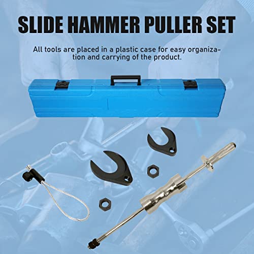 CMTOOL CV Axle Removal Tool 10 Pounds Heavy Duty Slide Hammer Puller Set, CV Axle Puller Half Shaft Removal Tool Kit with 63mm 48mm CV Joint Fork Removing Adapter, Front Wheel Drive Axle Puller Tool Set - Image 5