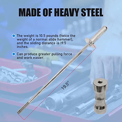 CMTOOL CV Axle Removal Tool 10 Pounds Heavy Duty Slide Hammer Puller Set, CV Axle Puller Half Shaft Removal Tool Kit with 63mm 48mm CV Joint Fork Removing Adapter, Front Wheel Drive Axle Puller Tool Set - Image 2