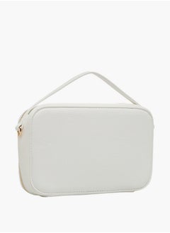 Flora Bella By Shoexpress Textured Crossbody Bag with Chain Strap and Zip Closure  - Image 3