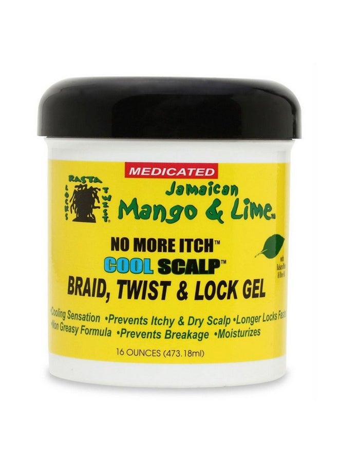 Jamaican Mango & Lime ] No More Itch Cool Scalp Braid Twist & Lock Gel 16Oz 