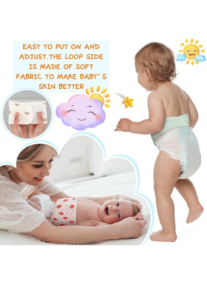 Vabean 8 Pcs Baby Infant Umbilical Cord Comfort Adjustable Cotton Belly Band for Protection, Baby Gifts for 0 To12 Months (Cute) - Image 5