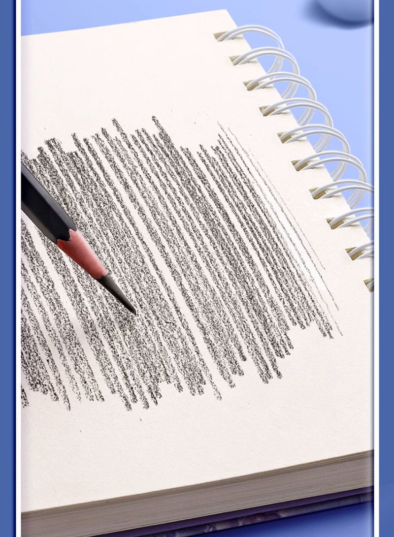 ليكتو كافت دفتر رسم غلاف فني مقاس 8K، 1 عبوة 60 ورقة دفتر رسم، كراسة رسم ذات غلاف حلزوني، 160 جم كراسة رسم مستلزمات فنية - Image 3