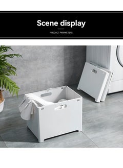 M MIAOYAN Foldable Bathroom Laundry Basket | Wall-Mounted Storage Solution | Only 3cm Thick When Folded  - Image 1