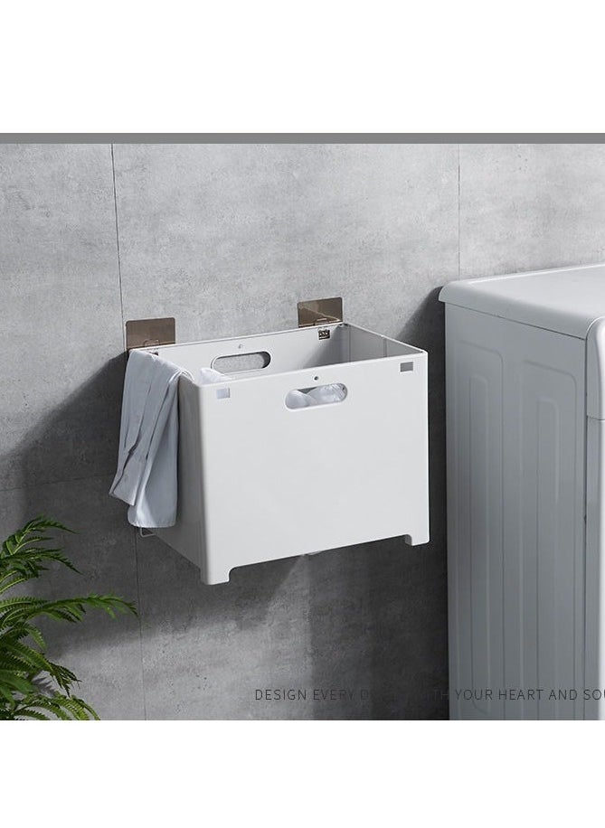 M MIAOYAN - Foldable Bathroom Laundry Basket | Wall-Mounted Storage Solution | Only 3cm Thick When Folded - Image 1