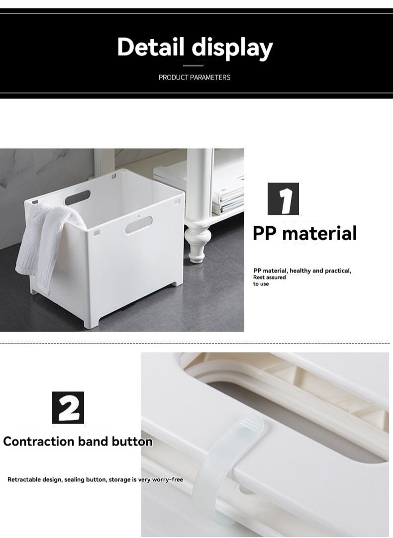 M MIAOYAN - Foldable Bathroom Laundry Basket | Wall-Mounted Storage Solution | Only 3cm Thick When Folded - Image 1