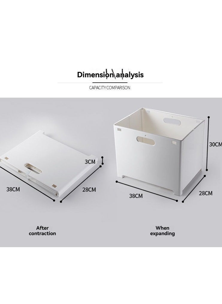 M MIAOYAN - Foldable Bathroom Laundry Basket | Wall-Mounted Storage Solution | Only 3cm Thick When Folded - Image 1