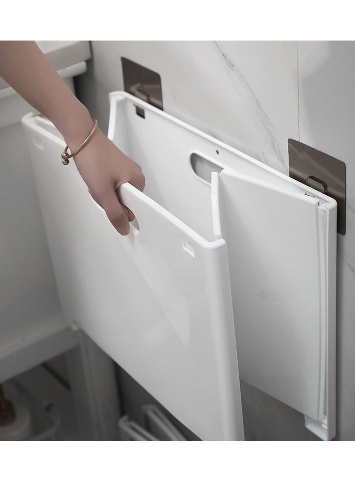 M MIAOYAN - Foldable Bathroom Laundry Basket | Wall-Mounted Storage Solution | Only 3cm Thick When Folded - Image 1
