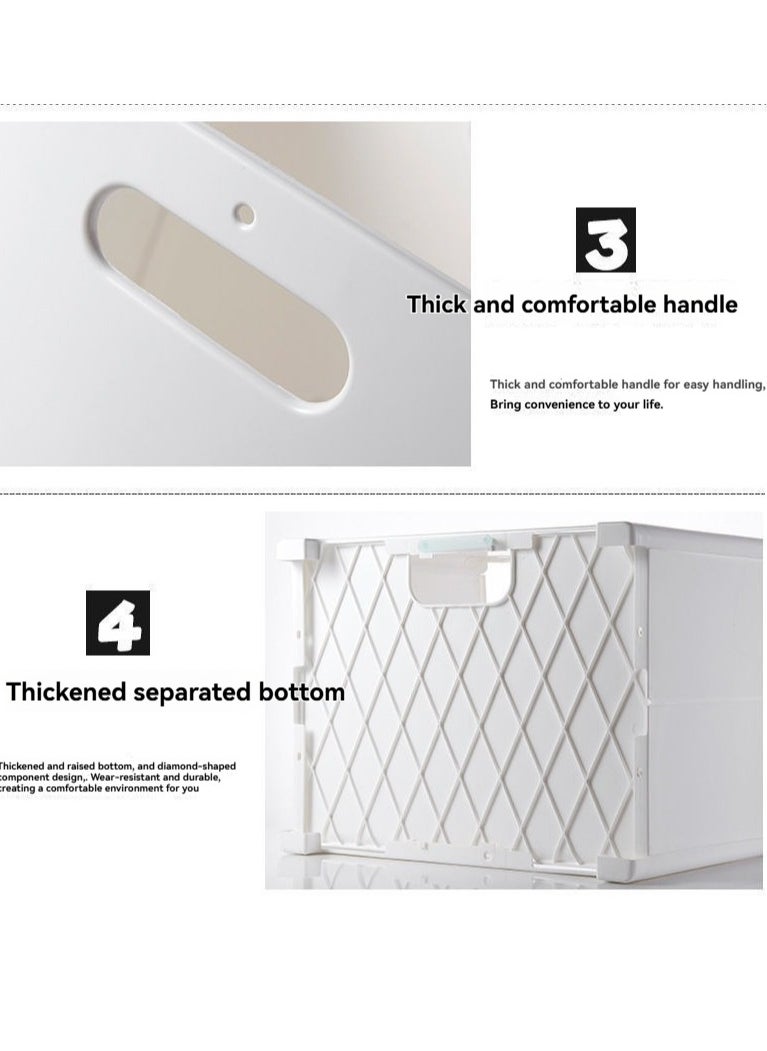 M MIAOYAN - Foldable Bathroom Laundry Basket | Wall-Mounted Storage Solution | Only 3cm Thick When Folded - Image 1