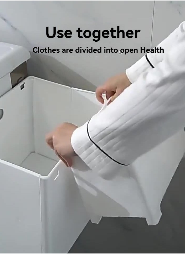 M MIAOYAN - Foldable Bathroom Laundry Basket | Wall-Mounted Storage Solution | Only 3cm Thick When Folded - Image 1