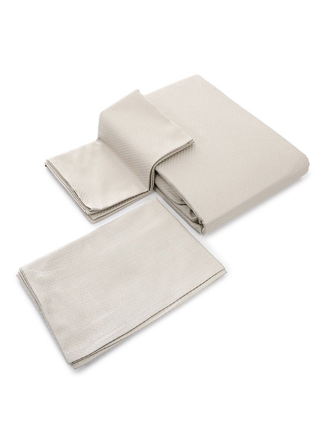 MEHALLA MEHALLA Fitted Sheet Set - Square Sateen  - Queen Light Grey-Egyptian Cotton 100%  - Image 3