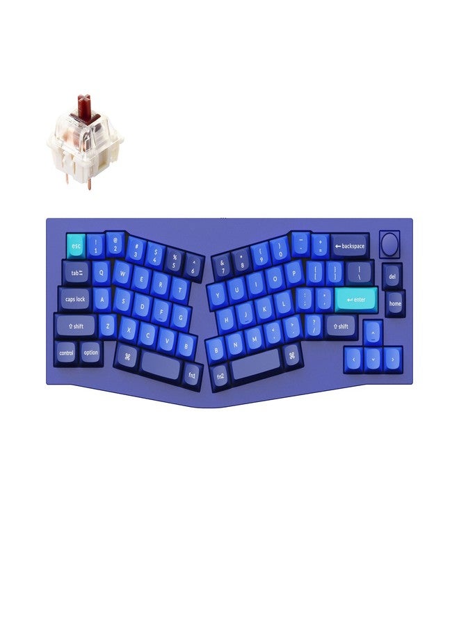 Keychron Q8 Wired Custom Mechanical Keyboard Knob Version, 65% Alice Layout QMK/VIA Programmable with Hot-swappable Gateron G Pro Brown Switch Double Gasket Compatible with Mac Windows Linux (Blue) - Image 2