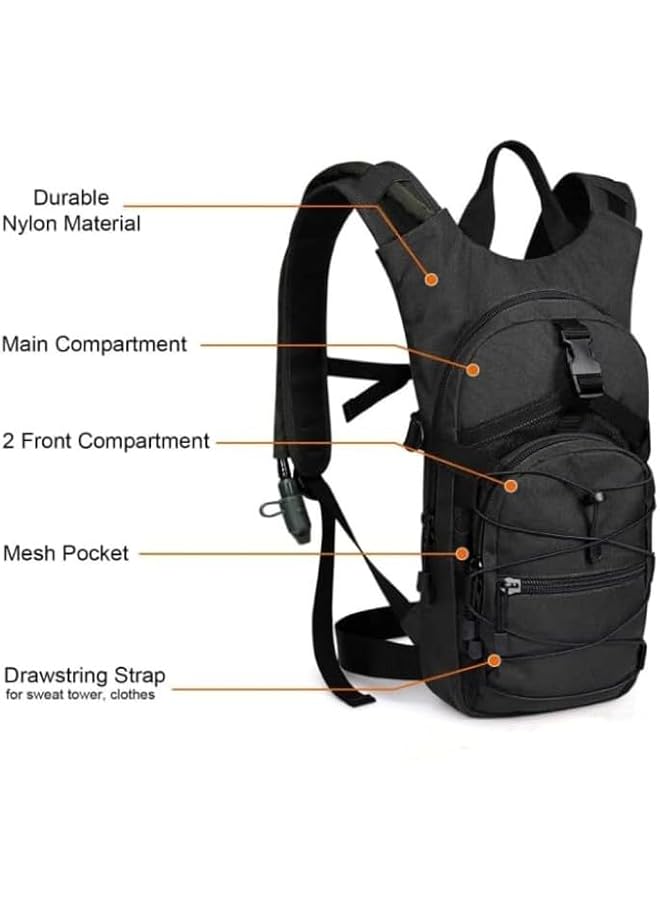 Hydration Pack Water Backpack,Military Tactical Hydration Pack,Sports Runner Rucksack With 3L Water Bladder For Hiking Cycling Biking Running Walking Hunting And Climbing