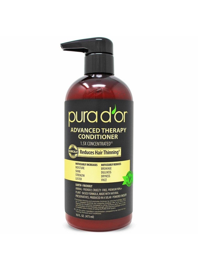 PURA D'OR Advanced Therapy Conditioner (16oz) For Increased Moisture, Strength, Volume & Texture, No Sulfates, Contains Argan Oil & Biotin, All Hair Types, Men & Women (Packaging May Vary) - Image 1