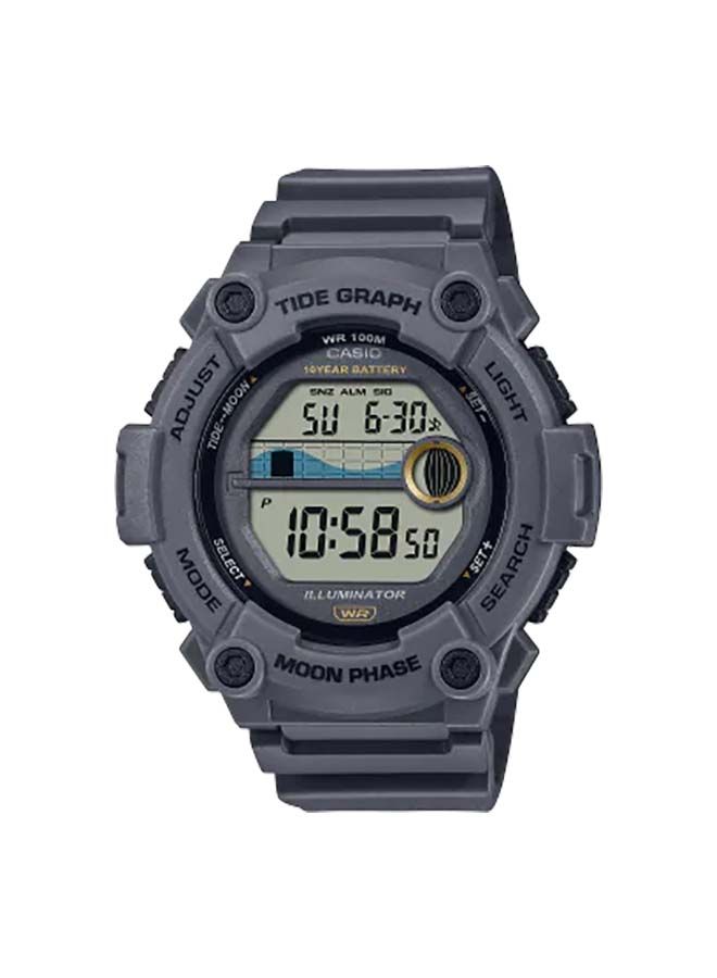 CASIO ساعة يد دائرية الشكل من الراتنج WS-1300H-8A - 51 ملم - أسود - Image 1