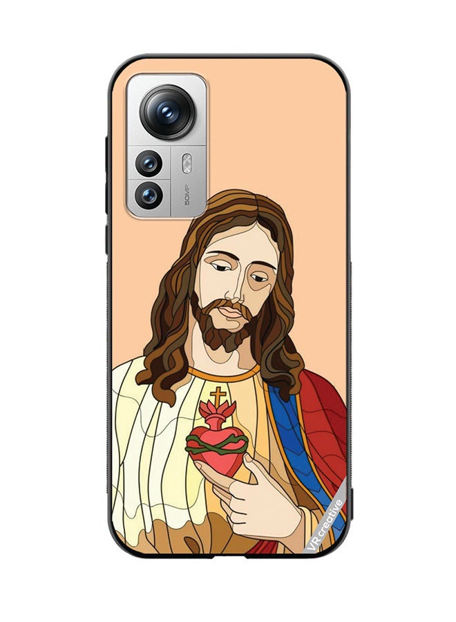 VR CREATIVE Protective Case Cover For Xiaomi 12X Jesus Design Multicolour - Image 1