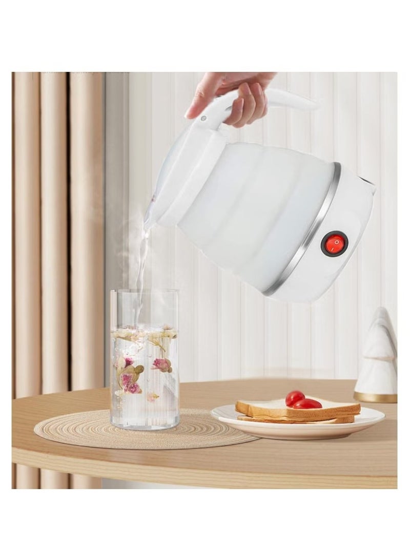 غلاية قابلة للطي، غلاية كهربائية محمولة قابلة للطي للسفر، سخان مياه كهربائي من السيليكون يمكن طيه مع سلك طاقة قابل للفصل، مثالي للمشي لمسافات طويلة والتخييم وفي الأماكن المغلقة - Image 2