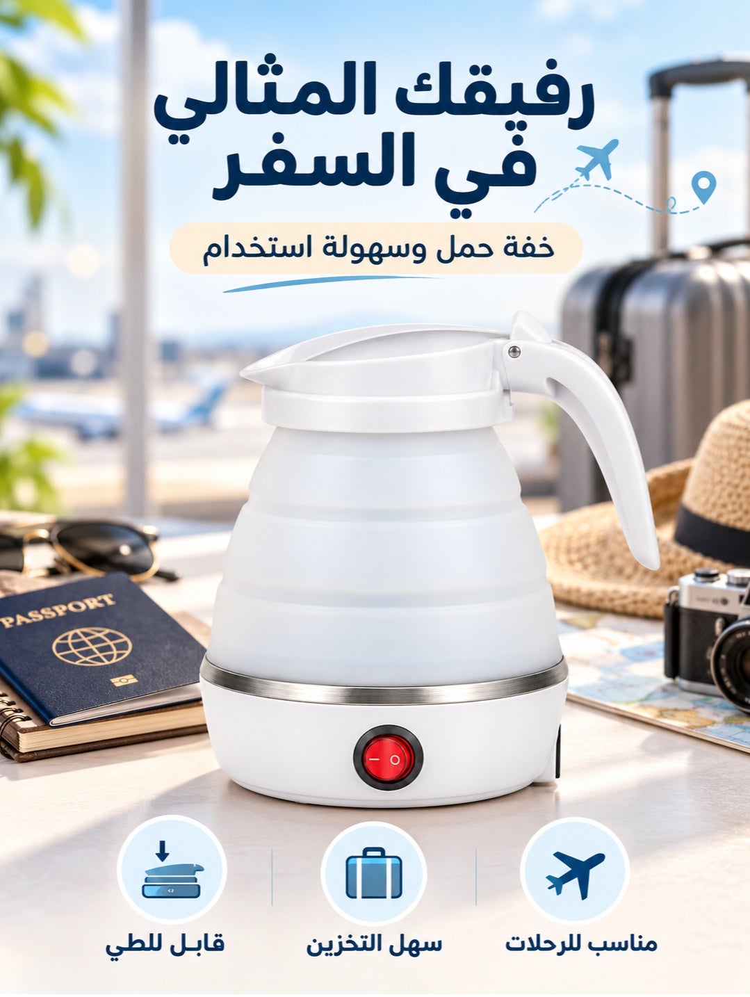 Generic Primo Plus PR915 Foldable Electric Travel Kettle, Portable ...