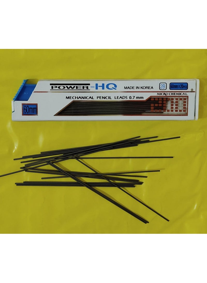 POWER A set of nib for mechanical pencil 0.7 ml 2B - Power, 3 pieces * 20 nib - Image 3