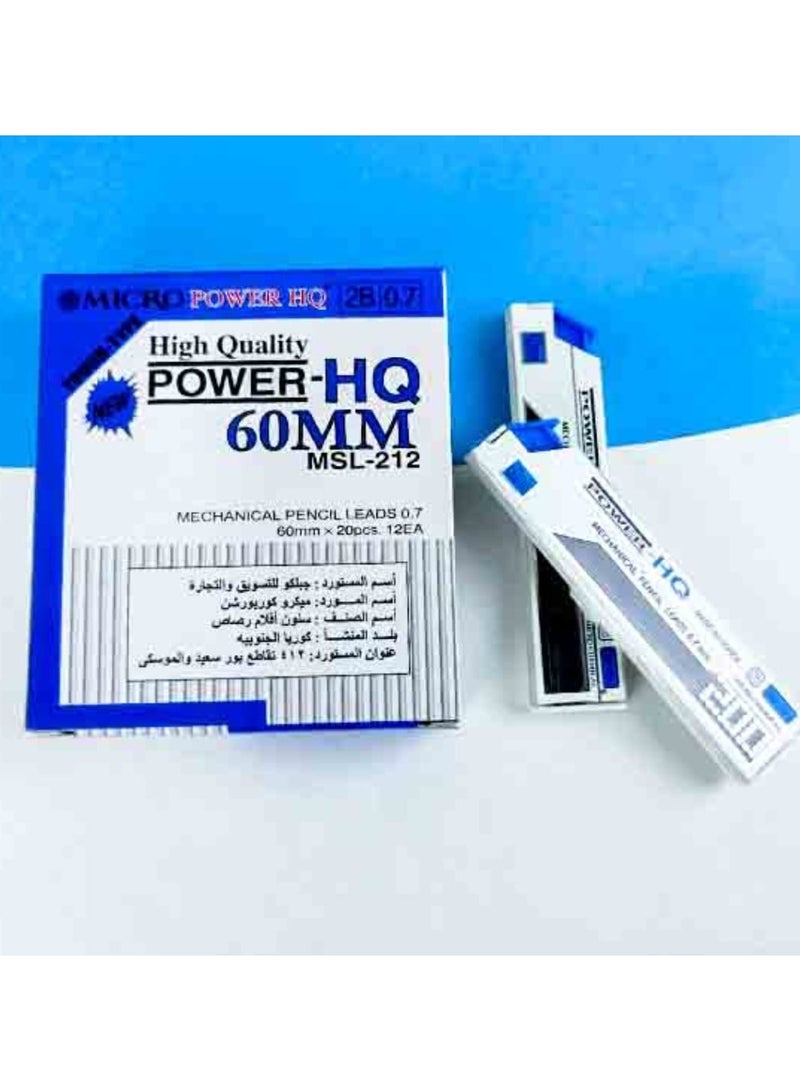 POWER A set of nib for mechanical pencil 0.7 ml 2B - Power, 3 pieces * 20 nib - Image 4
