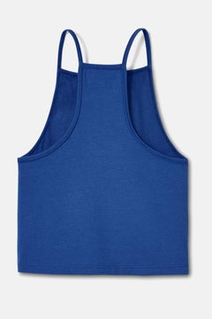 Tchibo Kids Girl 2 Pcs Plain Sleeveless Top, White and Blue  - Image 2
