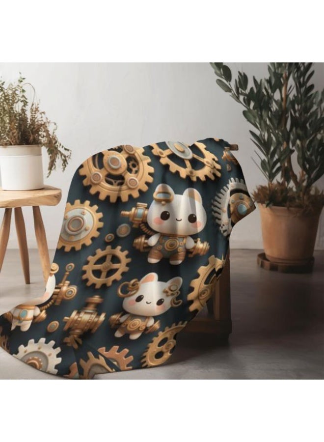 عام بطانية رقيقة من الفانيلا الكرتونية للأطفال والرضع (دافئة ومريحة، ومناسبة للنوم والألعاب) 70 سم * 100 سم - Image 3