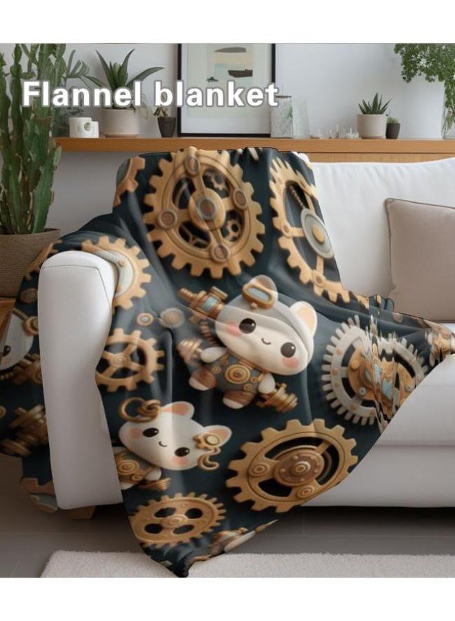 عام بطانية رقيقة من الفانيلا الكرتونية للأطفال والرضع (دافئة ومريحة، ومناسبة للنوم والألعاب) 70 سم * 100 سم - Image 4