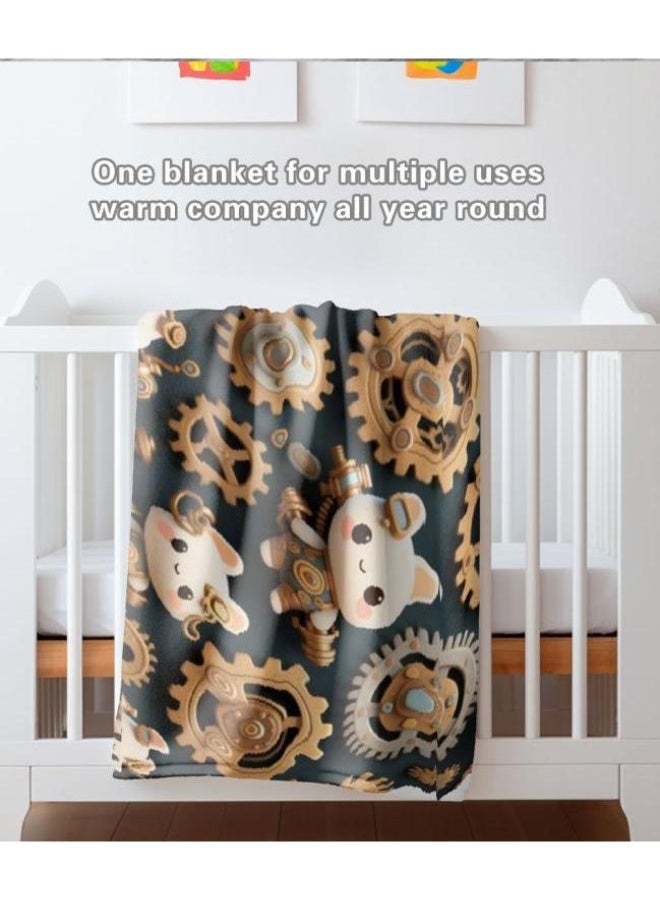 عام بطانية رقيقة من الفانيلا الكرتونية للأطفال والرضع (دافئة ومريحة، ومناسبة للنوم والألعاب) 70 سم * 100 سم - Image 2