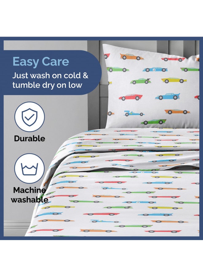 CGK Unlimited Kids Racecars Full 4 Piece Sheet Set Boys, Girls, Teens, Toddler Easy Fit Deep Pockets Breathable, Hotel Quality Bedding Sheets - Machine Washable Wrinkle Free Cute, Cozy, Soft CGK Linens - Image 5