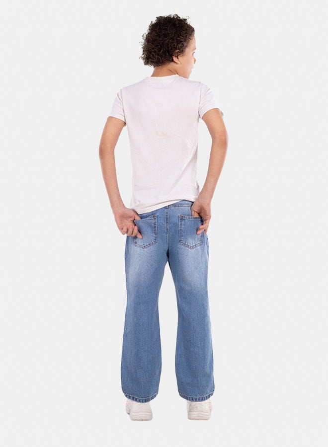 EGY WEAR Boys  blue Regular Fit Jeans - Image 3