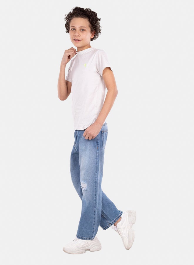EGY WEAR Boys  blue Regular Fit Jeans - Image 1