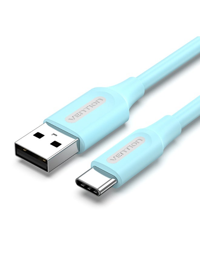 VENTION USB 2.0 A Male to C Male 3A Cable 2M Light Blue Model # COKSH - Image 1