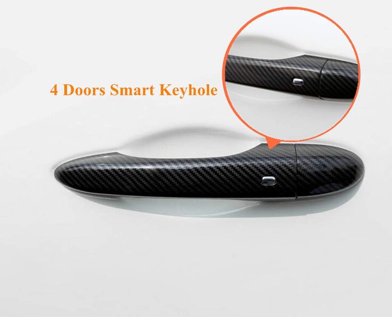 YOCTM ABS Black Carbon Fiber Look Outer Door Handle Cover Trim for Maserati Levante 2016-2021 & Ghibli 2014-2021 - Image 4
