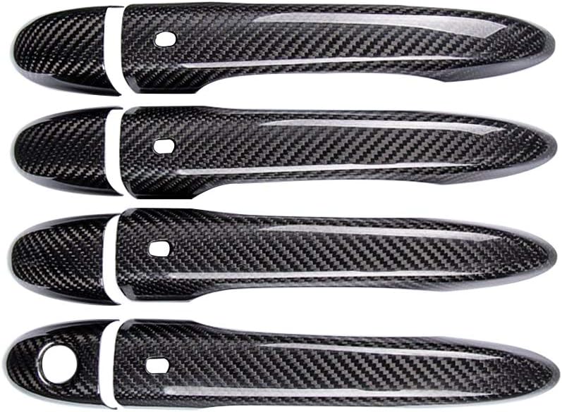 YOCTM ABS Black Carbon Fiber Look Outer Door Handle Cover Trim for Maserati Levante 2016-2021 & Ghibli 2014-2021 - Image 2