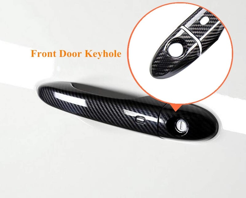 YOCTM ABS Black Carbon Fiber Look Outer Door Handle Cover Trim for Maserati Levante 2016-2021 & Ghibli 2014-2021 - Image 5