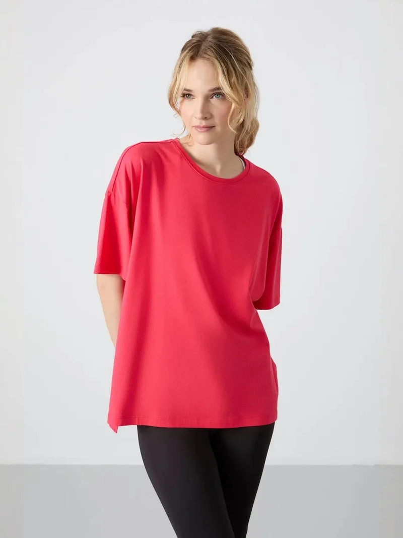 TOMMYLIFE TOMMY Oversized Cotton-Modal Crew Neck T-Shirt