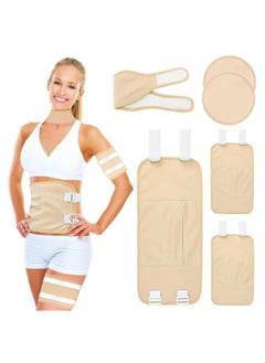 General Castor Oil Packaging 6pcs Reusable Castor Oil Packs Wraps Reusable Organic Castor Oil Pack for Tummy Neck Knees Chest Neck Relaxation  - Image 1