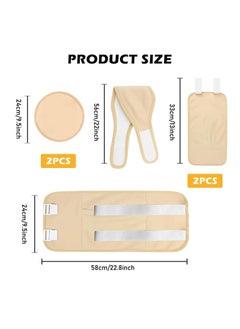 General Castor Oil Packaging 6pcs Reusable Castor Oil Packs Wraps Reusable Organic Castor Oil Pack for Tummy Neck Knees Chest Neck Relaxation  - Image 2