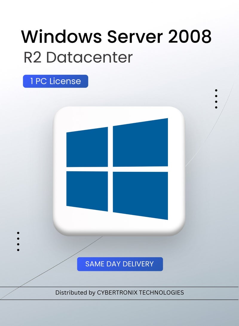 Windows Microsoft Windows Server 2008 R2 Datacenter | 1 PC License | Digital License | SAME DAY DELIVERY