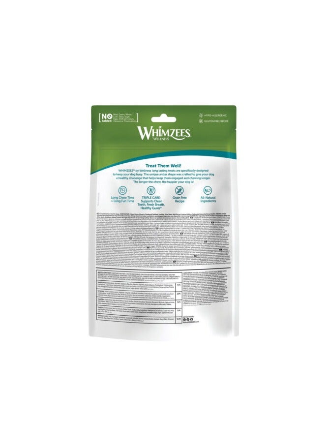 ويمزيس علكات أسنان طبيعية من WHIMZEES Occupy Antler للكلاب - متوسطة الحجم (12 قطعة) - Image 4