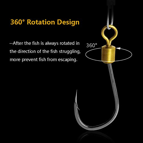 Dyxssm Fishing Hooks and Leader, Fishing Rigs Hook Line Stainless Steel Fishing Rigging Wire Hooks (8#, Style-A: 1 Hook rig) - Image 4