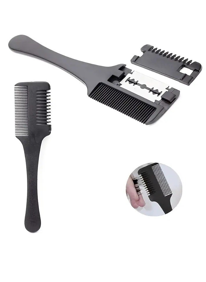 ORiTi Plastic Double sided Hair Razor Comb Hair Razor Comb Hair Trimmer Dual Purpose Hairdressing Tool - Image 4