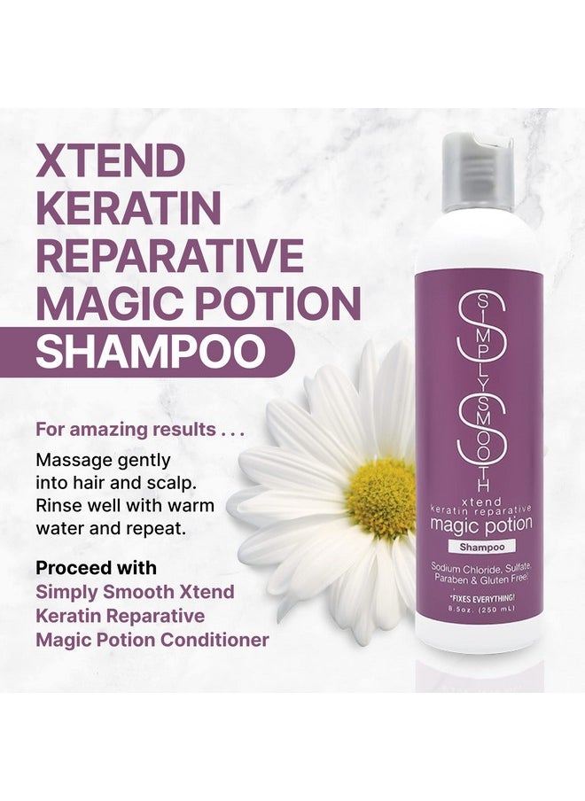 SIMPLY SMOOTH Xtend Keratin Magic Potion Shampoo Paraben Free Daily Shampoo Restore & Repair Dry Damaged Keratin Depleted Hair Hydrate & Create Soft Healthy Hair For All Hair Type 8.5 Oz  - Image 3
