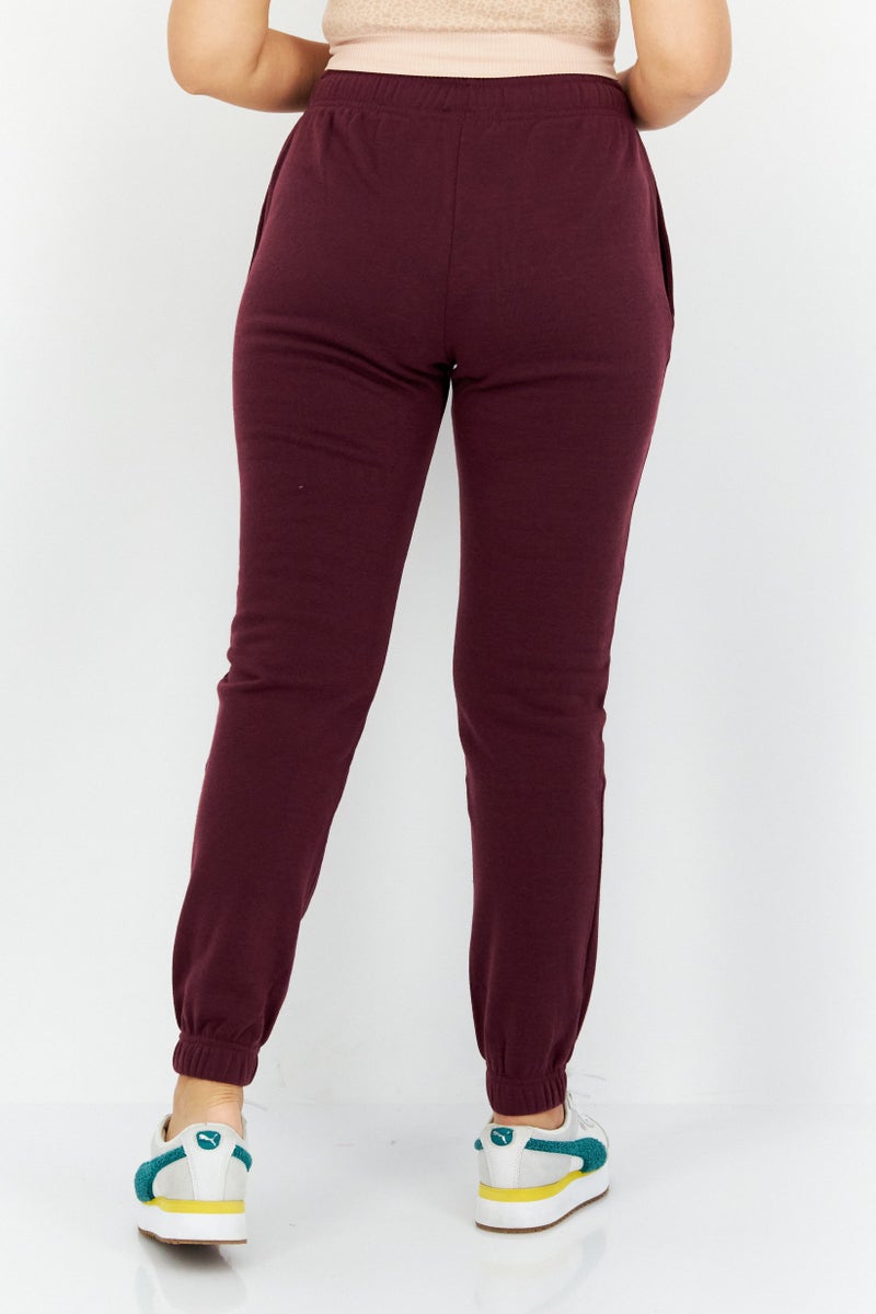 Fit Collective Women Regular Fit Solid Jogger Pants, Dark Purple - Image 3