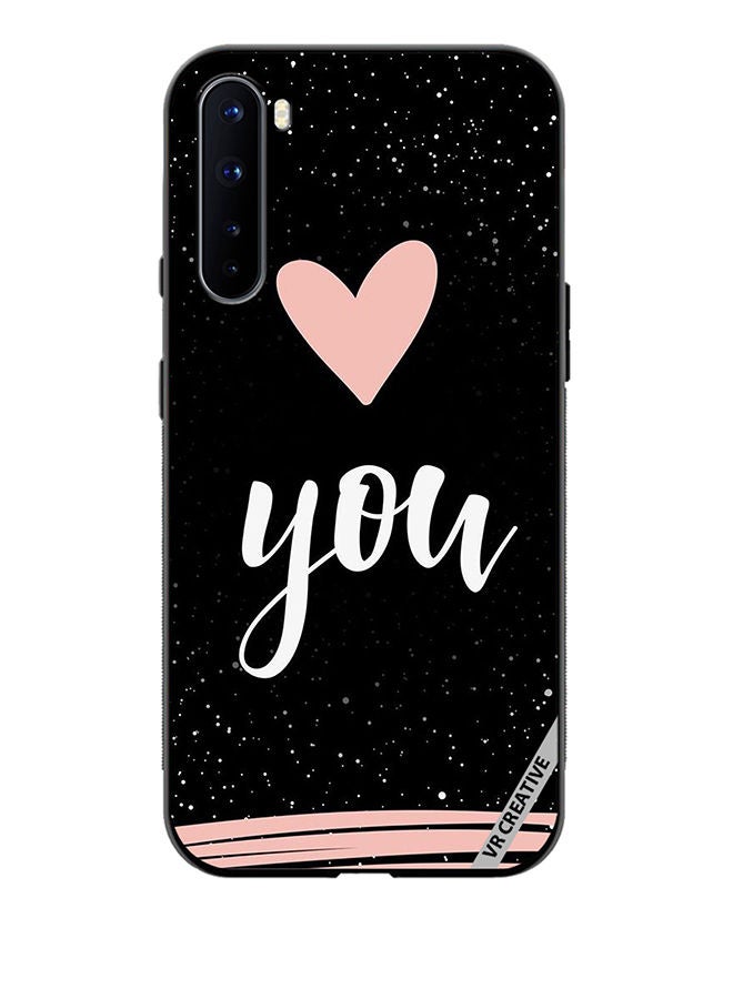 VR CREATIVE Protective Case Cover For OnePlus Nord Love You Pink Heart Design Multicolour - Image 1