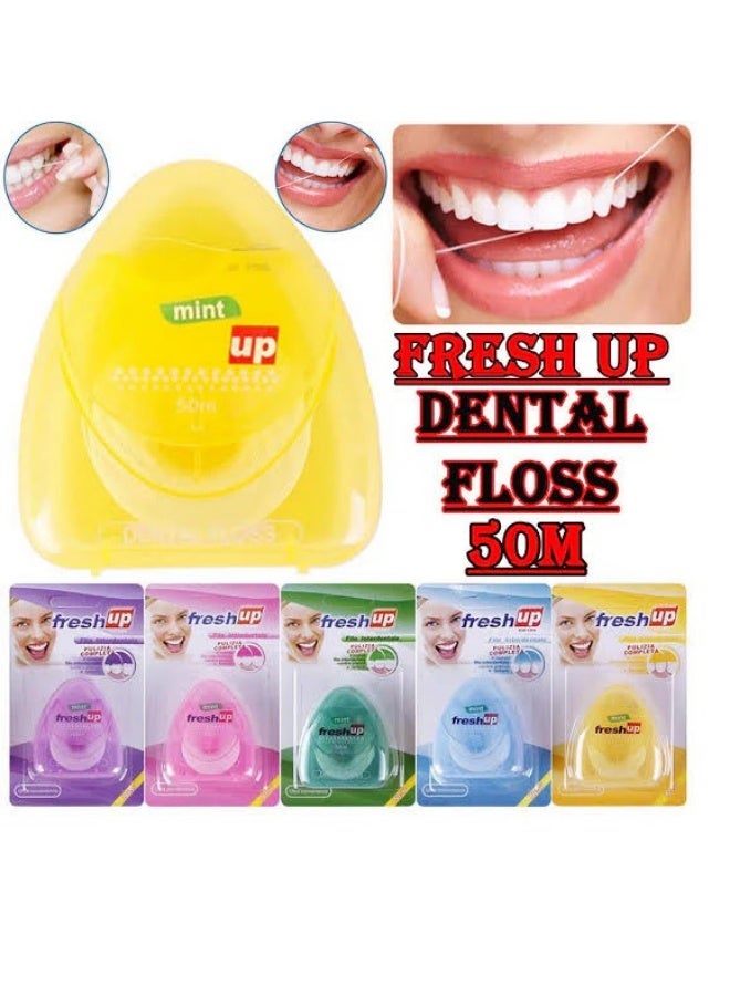 فريش آب خيط تنظيف الأسنان كارد - خيط شمعي بنكهة النعناع، 50 مترًا - 5 مل - Image 5