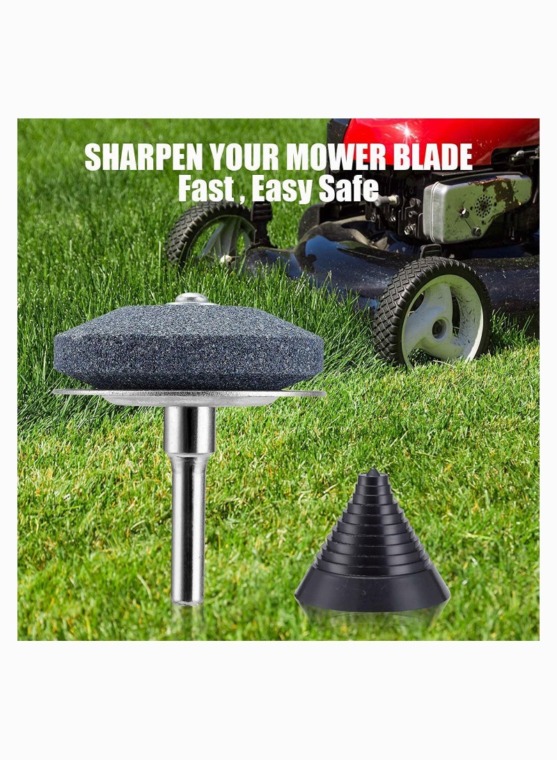 Y&D Lawn mower Blade Sharpener with Steel Backing 3 Pack Universal Multi-Sharp Rotary Mower and Free Balancer for Any Power Hand Drill high Temperature Resistance Hardness  - Image 2
