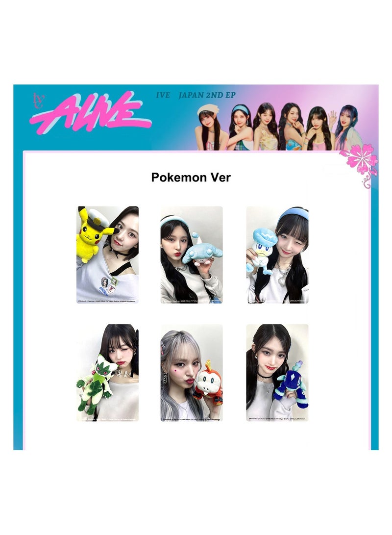 NIBEMINENT 6 Pcs Kpop IVE - ALIVE Lomo Cards Card For Fans Collection Gifts