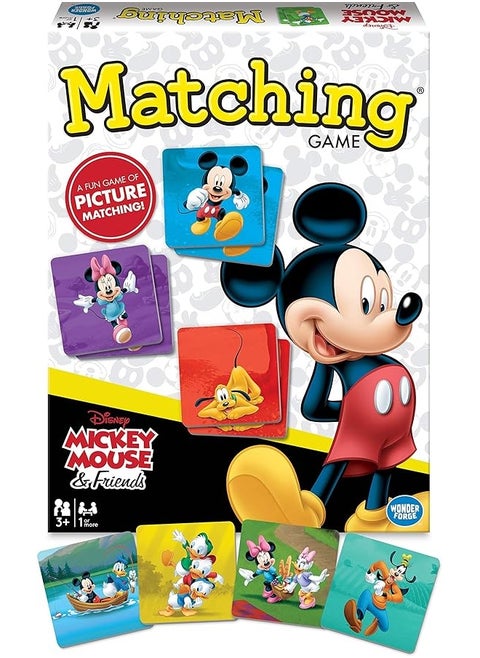 Wonder Forge Mickey Mouse Matching Game - Engaging Board Game for Kids Age 3-5 | Enhances Focus and Memory | Features Favourite Disney Characters | Ideal for Family Fun Time