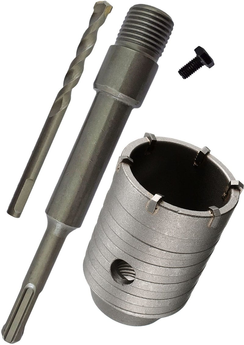 Dumdaar 50 mm Metal Air Conditioner Punch Reamer SDS Plus Shank Hole Saw Cutter Concrete Cement Stone Wall Hollow Drill Bit with 160mm rod - Image 5